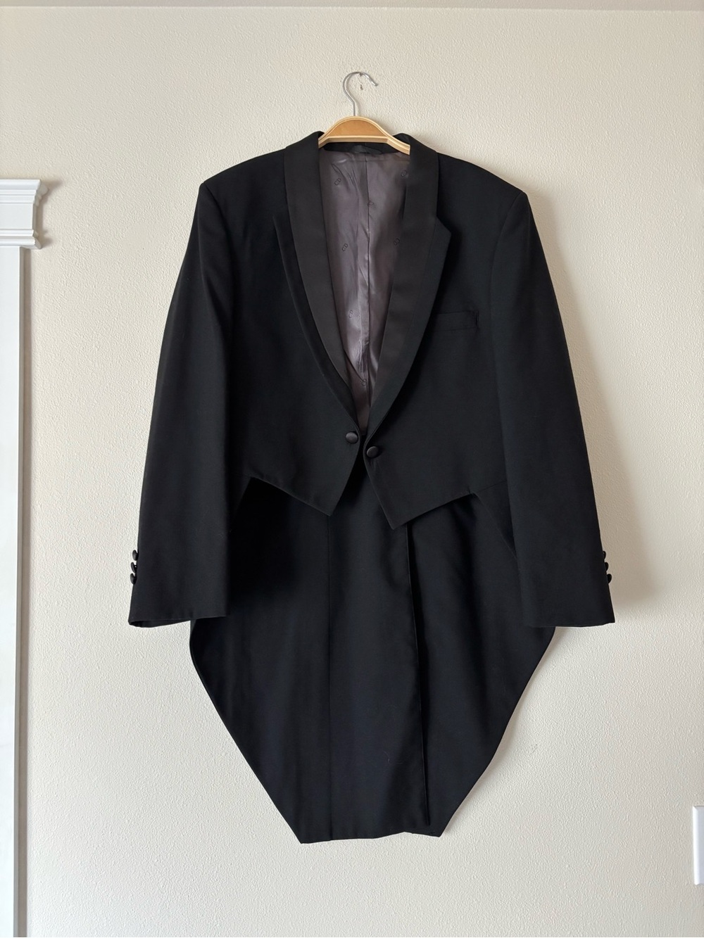 Dior Black Men's Tailcoat with Satin Lapel